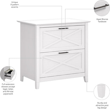 Key West Lateral File Cabinet 2 Drawer Modern Farmhouse