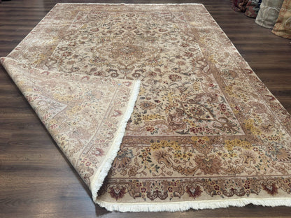 Sino Persian Rug 8x12, Wool & Silk, Traditional Elegant Carpet, Fine 200 KPSI