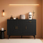 Black 47In Sideboard Cabinet For Dining Room Storage