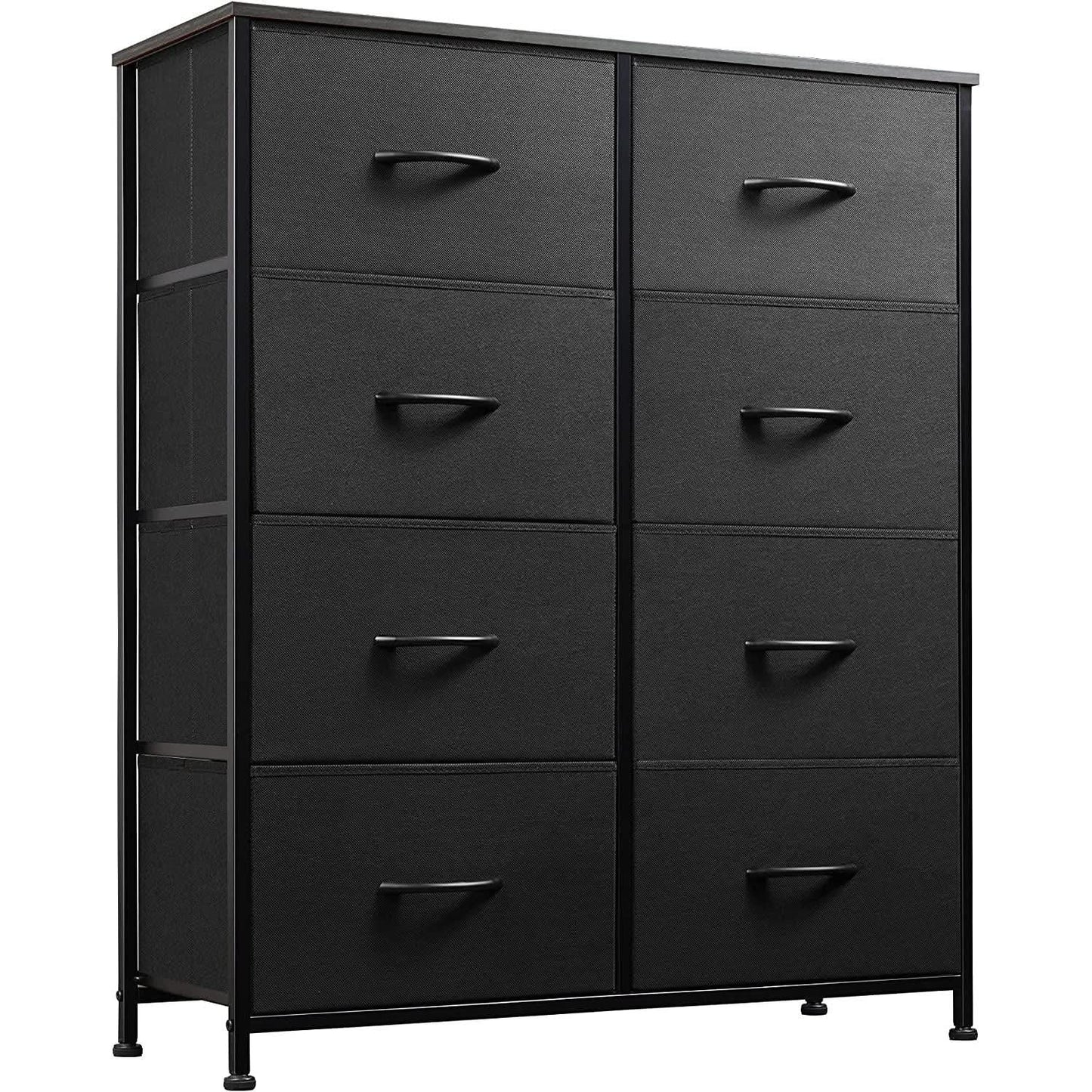 Fabric Storage Tower With 8 Drawers Charcoal Black