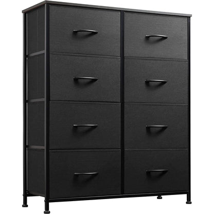 Fabric Storage Tower With 8 Drawers Charcoal Black