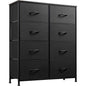 Fabric Storage Tower With 8 Drawers Charcoal Black