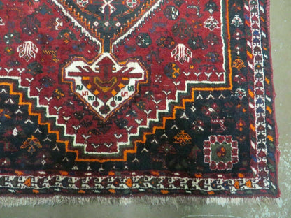 4' X 6' Antique Handmade Turkish Wool Veg Dyes Rug Organic Red Nice M10
