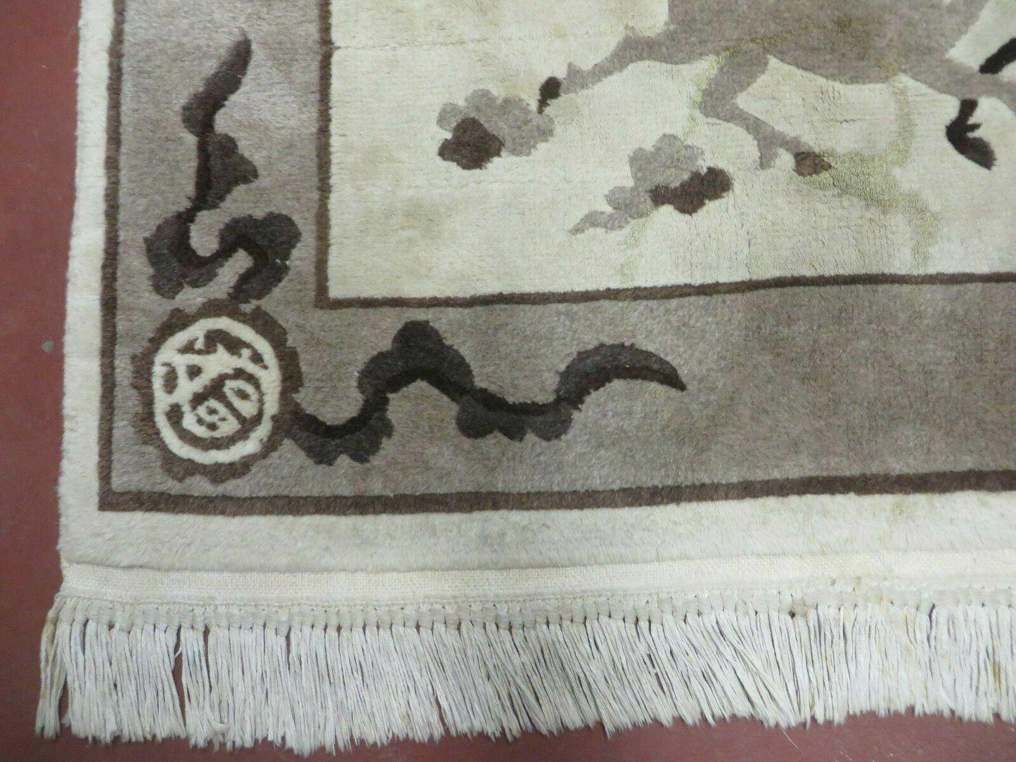 4' X 6' Modern Tibetan Nepal Art Deco Chinese Hand Knotted Wool Rug Horses Nice