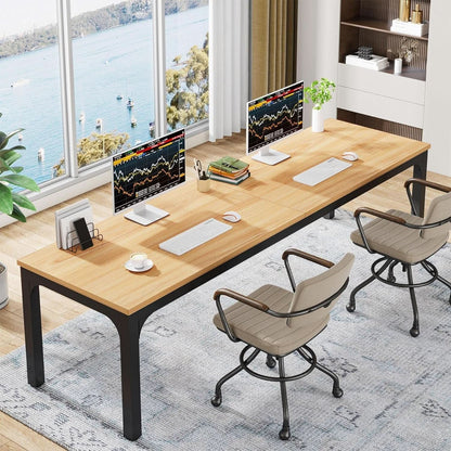 78.7 Inch Extra Long Dual Workstation Desk For Two