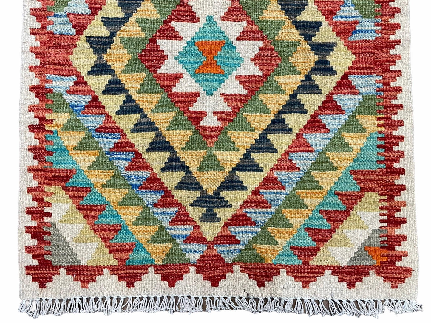 Small Kilim Rug 2x3 Colorful Turkish Kilim Accent Rug New Flatweave Wool Kilim Chobi Kilim Diamond Zigzag Playroom Rug