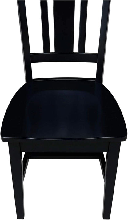 San Remo Splatback Dining Chairs Set Of Two, Black