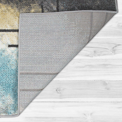 Designer Rug For Living Room, Pastel Colours, Colour Gradients, Abstract In Yellow