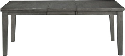 Hallanden Modern Farmhouse Butterfly Extension Dining Table Dark Gray
