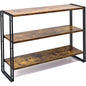 Rustic Three Tier Bookcase With Easy Assembly Home Office