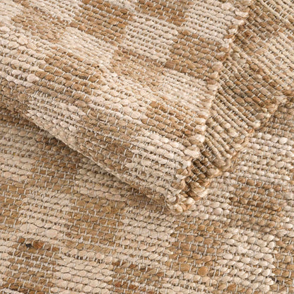 Ionut Checkered Jute Area Rug