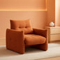 Taupe Sherpa Upholstered Accent Arm Chair Luxurious