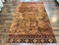 Pottery Barn Rug 5x8, Vintage Hand Tufted Carpet, Wool and Silk, Rust & Maroon