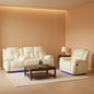 Power Reclining Sofa Set White Living Room Furniture