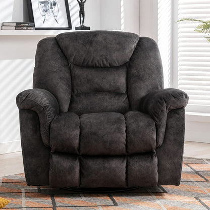 Oversized Swivel Recliner With Extra Wide Seat For Big And Tall