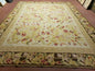 9' X 11' Handmade Chinese Needlepoint Wool Floral Rug Carpet Rose Garden Chic