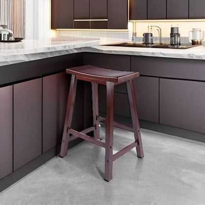 Satori 24 Inch Walnut Counter Stool For Modern Kitchen Bar