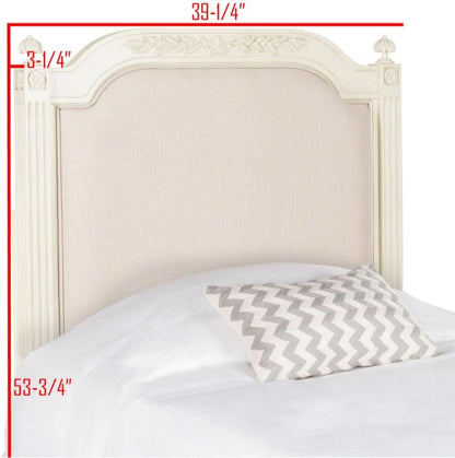 Tufted Linen Rustic Beige Headboard for Twin Beds
