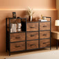 Dresser TV Stand With Charging Station And 8 Fabric Drawers
