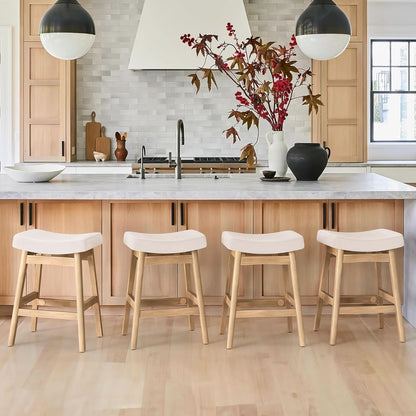 Bar Stools Set Of 3 24 Inch Counter Height Beige Stools