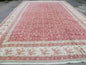 12' X 18' Palace Size Handmade Egyptian Wool Rug Carpet Soft Colors Red & Beige