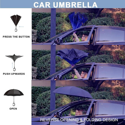 49 To 56 Inch Inverted Umbrella With C Shape Handle