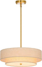 4 Light Drum Chandelier 18 Inch Antique Brass Pendant Light