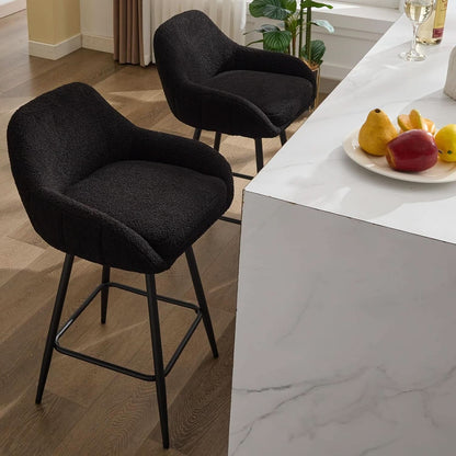 Modern Swivel Bar Stools Set of Two Comfortable Design