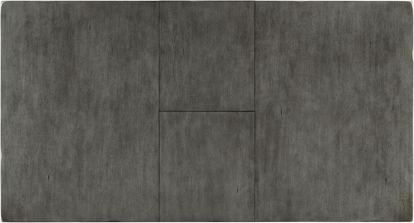 Hallanden Modern Farmhouse Butterfly Extension Dining Table Dark Gray