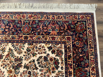 Karastan Rug 8.8 x 10.6 Ivory Sarouk #700/760, Wool Discontinued Original 700 Series