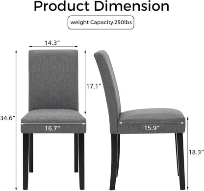 Set of 6 Mid Century Modern Upholstered Dining Chairs