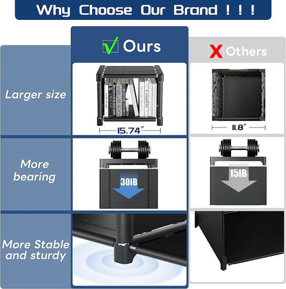 Black Twelve Cube Metal Bookcase System For Home Office