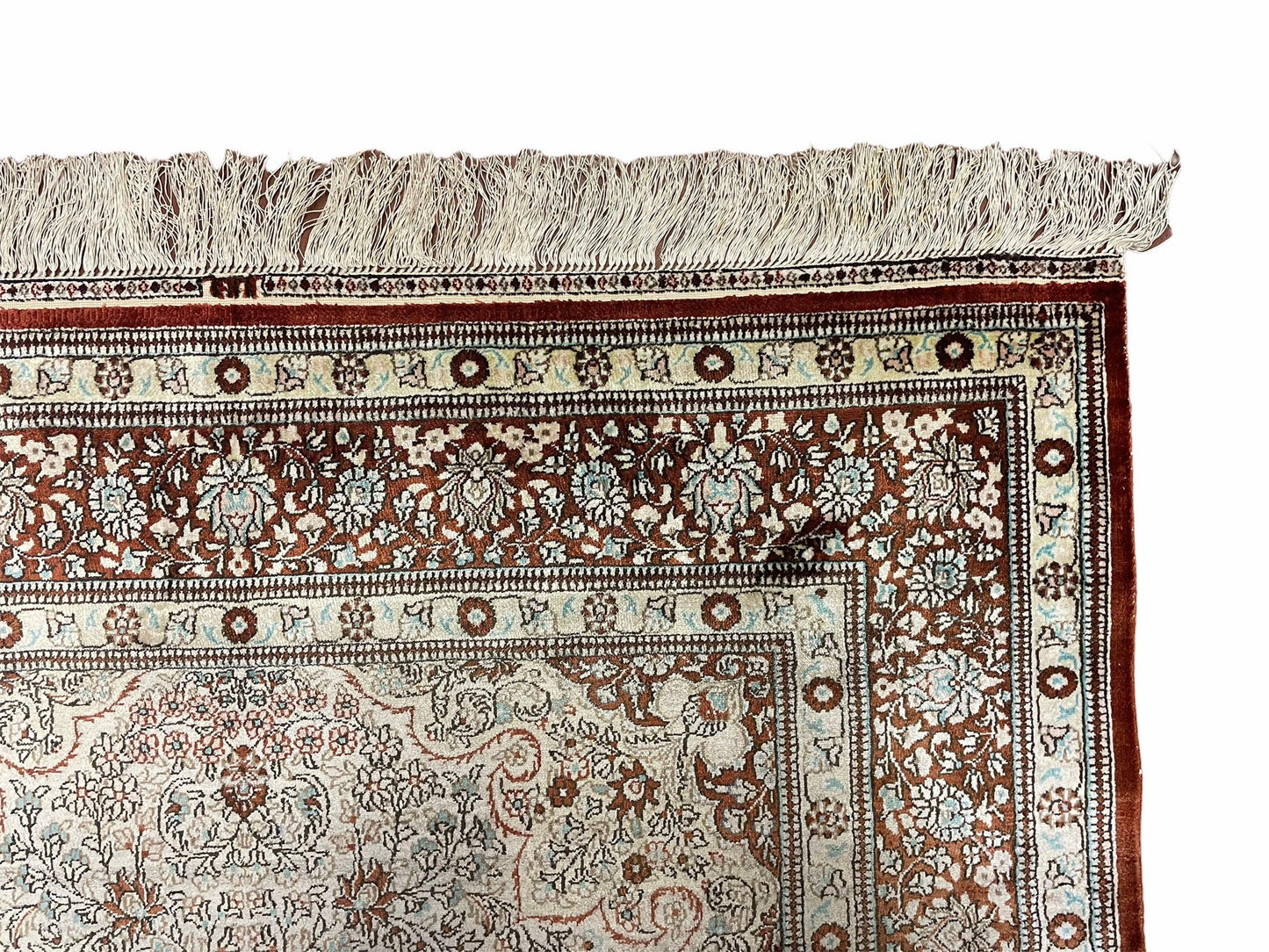 4' X 6' Vintage Fine Handmade Chinese Oriental Silk Rug 400 KPSI Wow