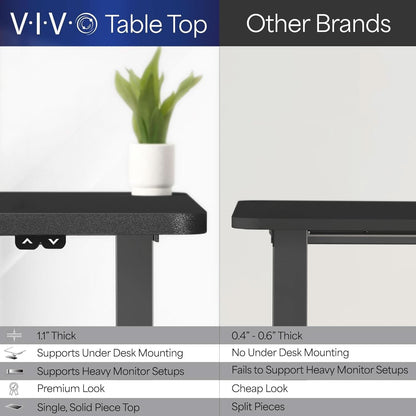 60 Inch Electric Height Adjustable Desk Dark Walnut Top Black Frame