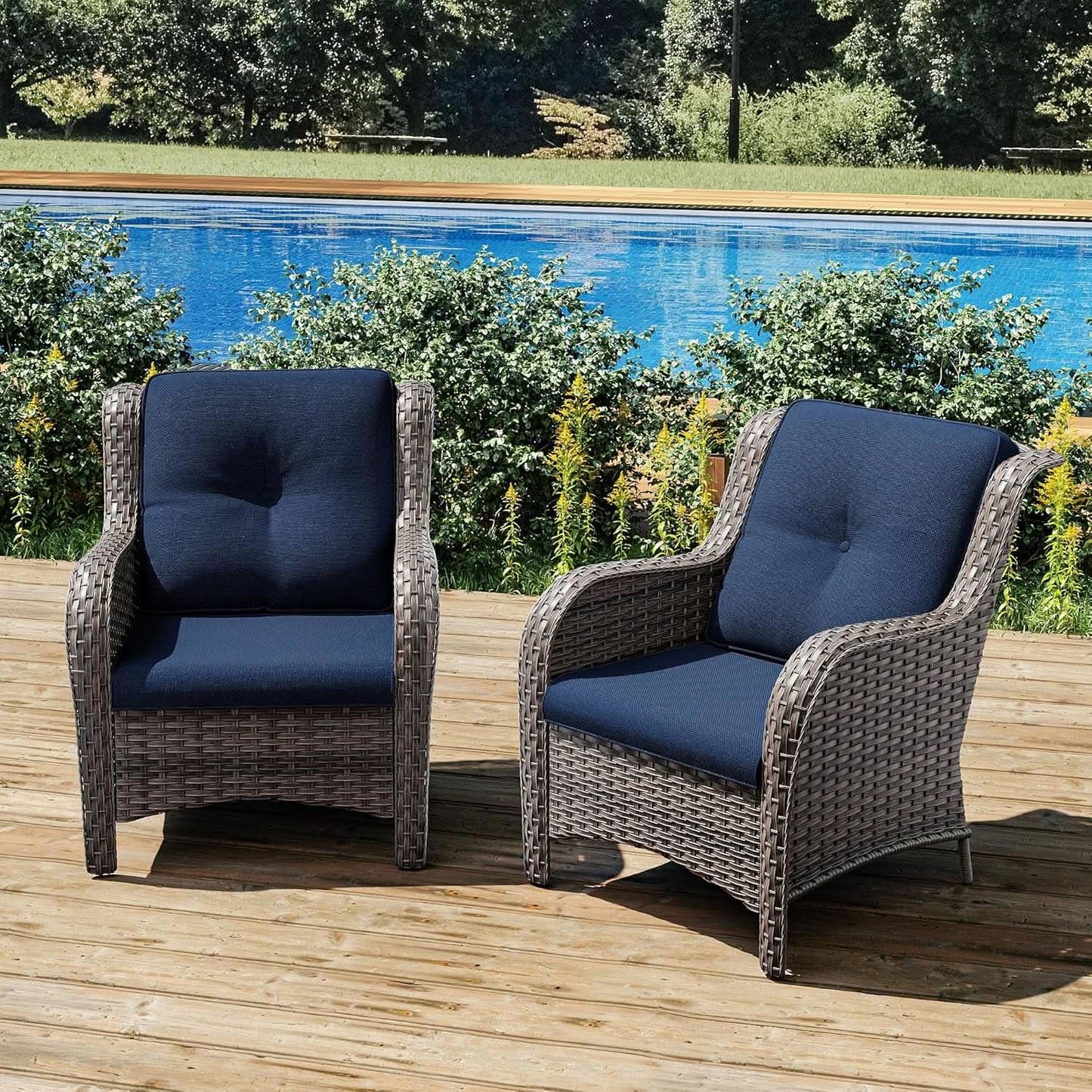 Comfortable Outdoor Wicker Chair Set with Cushions