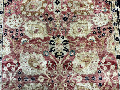 Indian Agra Rug 6x9, Allover Pattern, Traditional Wool Oriental Carpet