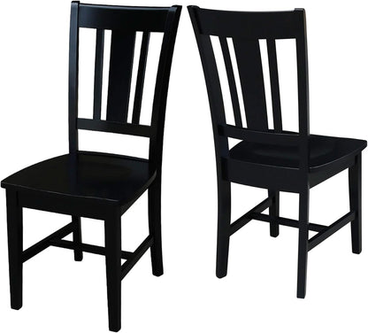 San Remo Splatback Dining Chairs Set Of Two, Black