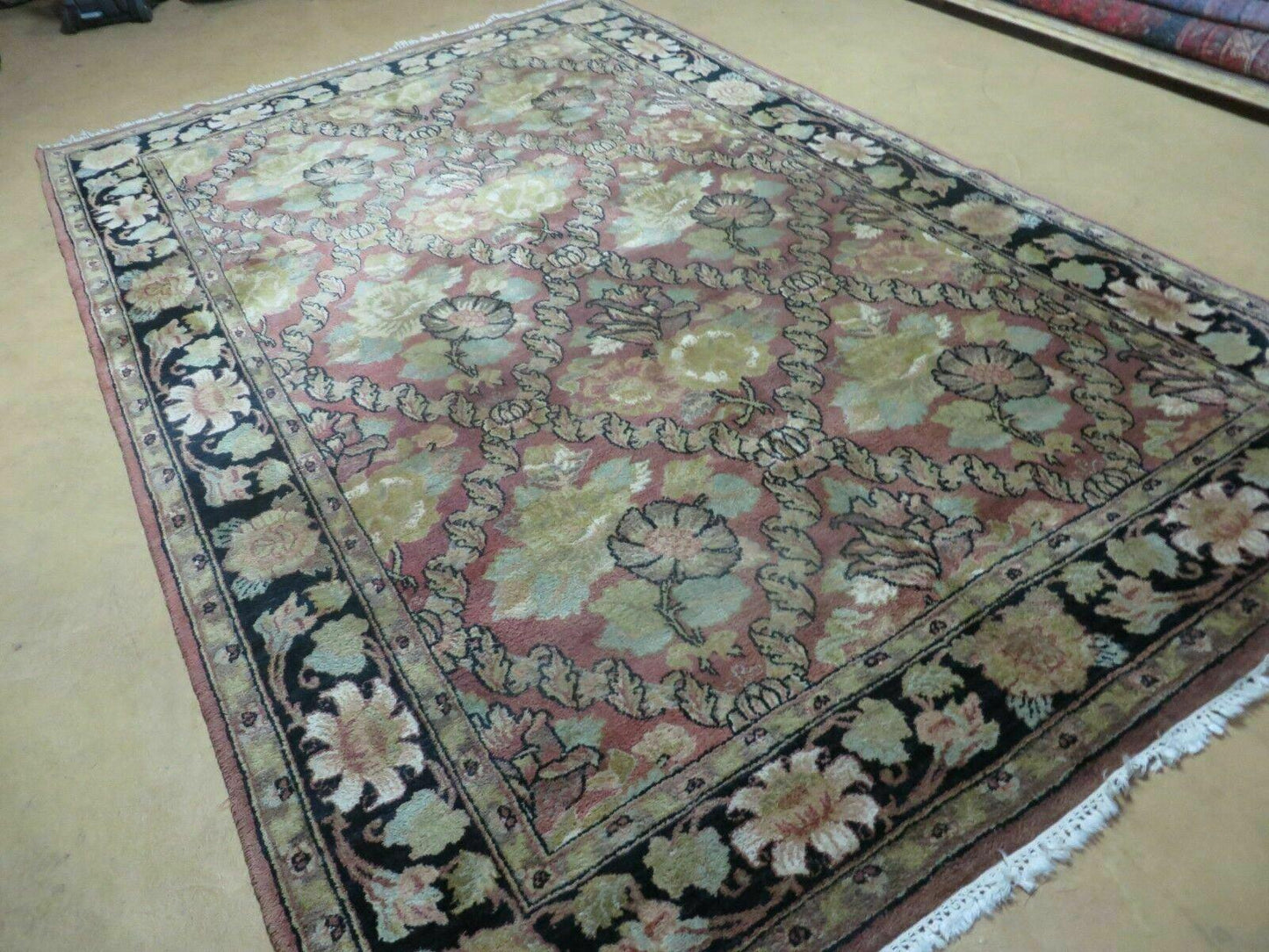 6' X 9' Handmade India Floral Oriental Wool Rug Carpet
