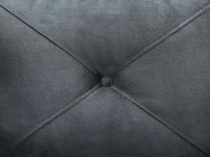 Harrington Grey Sofa Button Tufted Rolled Arm With Plush Cushions