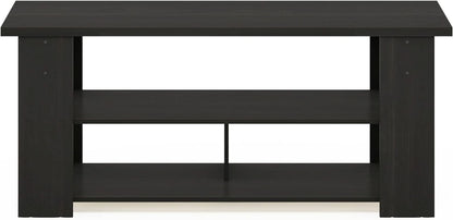 Jaya Espresso TV Stand For 50 Inch Screens Open Shelves