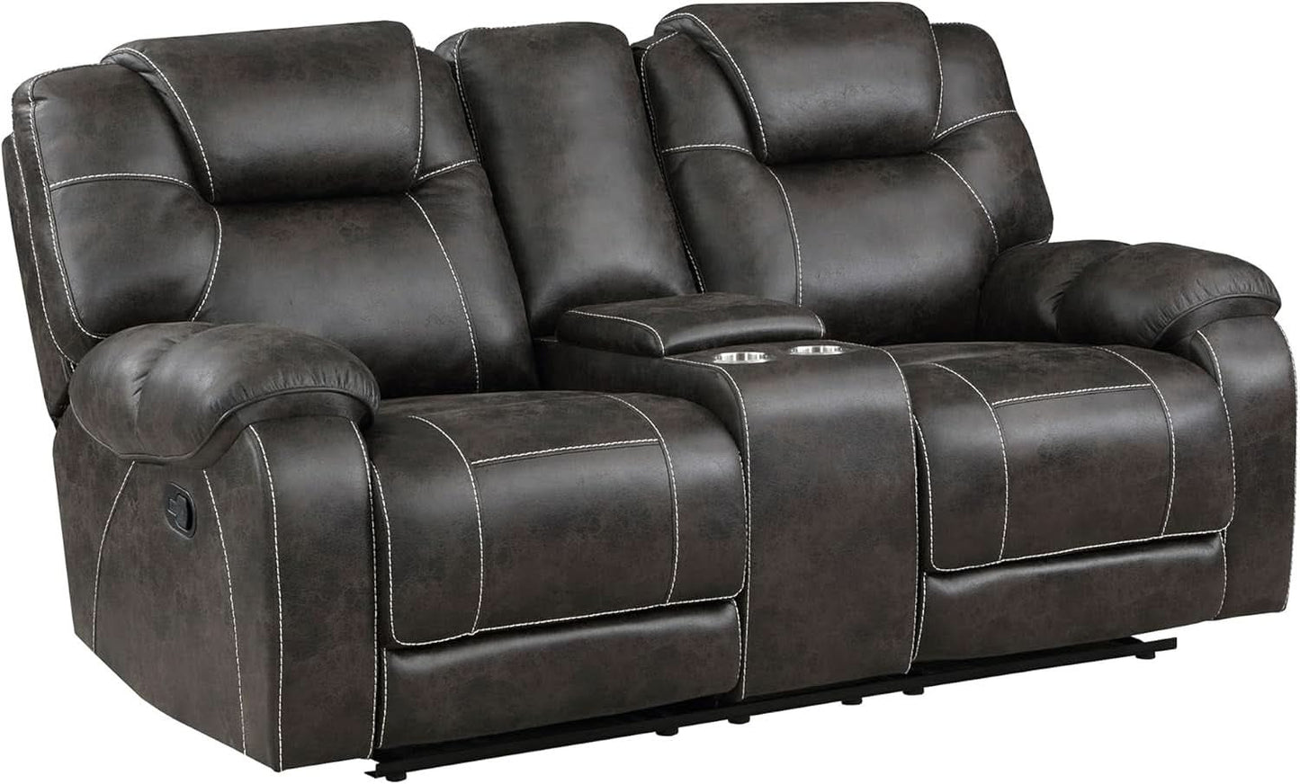 Recife 2-Piece Reclining Living Room Sofa Set Chocolate