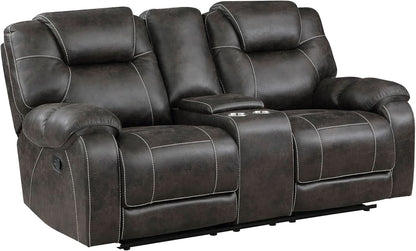 Recife 2-Piece Reclining Living Room Sofa Set Chocolate
