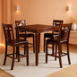 Counter Height Dining Set Brown With Table And 4 Barstools