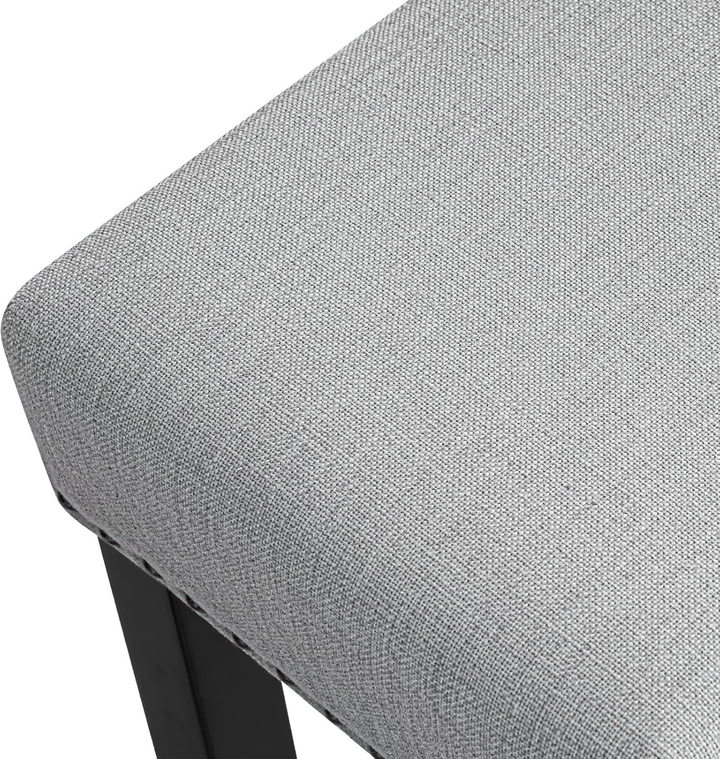 Ergonomic Upholstered Bar Stools Set for Kitchen Island
