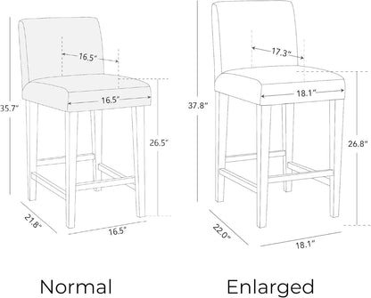 Comfortable Upholstered Bar Stools Set of Three