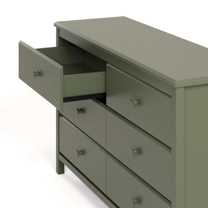 Olive Six Drawer Dresser Greenguard Gold Certified Nursery