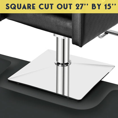 Anti Fatigue Barber Floor Mat 3 By 4 Ft For Salon Styling Chair Square Base Half Inch Thick