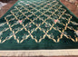 Karastan Garden of Eden Rug 8.8 x 11.8, Green Savonnerie 509/1733, Wool