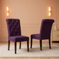 Purple Tufted Dining Chairs Set Of 2 For Dining Room