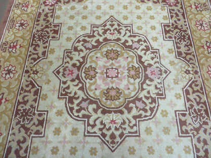 4' X 6' Antique Handmade Chinese Art Deco Nichols Wool Rug # 80